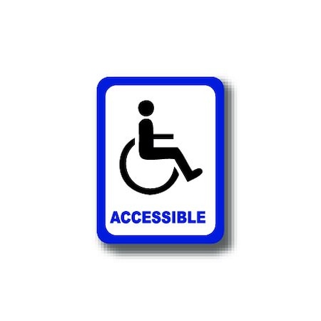 Ergomat 12in x 9in RECTANGLE SIGNS - Accessible DSV-SIGN 108 #0416 -UEN